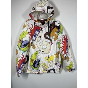 Members Only Nickelodeon Men's‎ Rugrats Cartoon Comic Windbreaker Jacket Size L